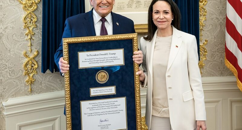 The Nobel committee sent a pointed message reiterating that its prizes 'cannot be revoked, shared, or transferred to others' in the wake of Maria Corina Machado gifting hers to Donald Trump. The president posed for a photo in the Oval Office smiling widely as he held his the prize and stood next to Machado, the leader of Venezuela's opposition party. Machado told reporters in Capitol Hill on Thursday afternoon that she had given Trump her medal, which she won last year due to her commitment to turning Venezuela into a democracy. However, the Norwegian Nobel Committee posted a lengthy tweet Thursday that noted while many prizes 'have been passed on' after the winner's death, they cannot be gifted. 'A medal can change owners, but the title of a Nobel Peace Prize laureate cannot.'