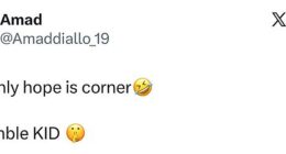 Manchester United's Amad Diallo has poked fun at Arsenal, suggesting their 'only hope [of scoring]' is from corners