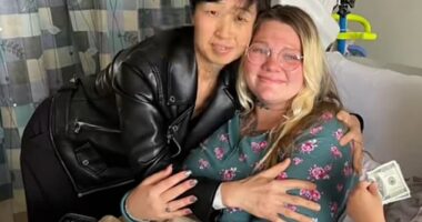 Silvia Zhang (pictured with surrogate mother Kayla Elliot, 27) allegedly took part in the scheme with her partner Guojun Xuan