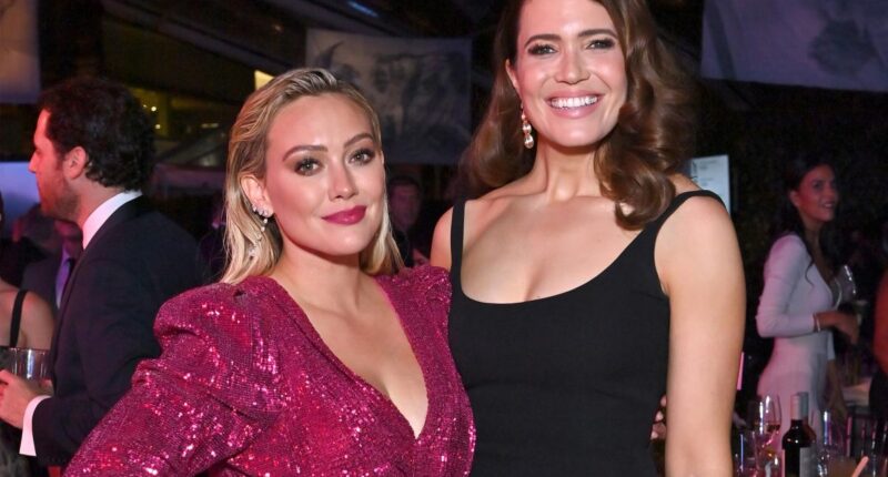Mandy Moore and 'toxic' mom group friends support Hilary Duff at LA show