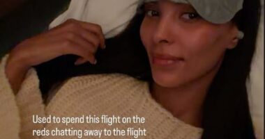 Maya Jama has admitted the 'flu is kicking my a**' as she shared a candid health update during her 12hour flight to South Africa on Instagram on Monday night