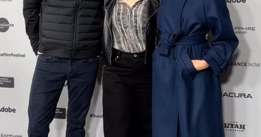 Meghan and Harry pictured alongside Cookie Queens director Alysa Nahamias at Sundance Film Festival