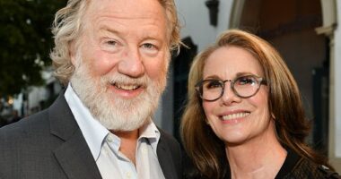 Michelle Gilbert (pictured with her husband, Timothy Busfield, in 2019) spoke out about child sex abuse in an Instagram post seven weeks before Busfield was hit with an arrest warrant for allegedly touching two minors inappropriately
