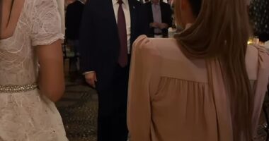 Barron Trump, 19, had been spotted at his father's side during Christmas celebrations at Mar-a-Lago after shying away from the spotlight to work on 'financial interests'