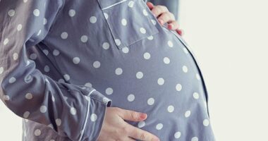 For many moms-to-be, pregnancy can be an exciting and special time in their life - but it can also be full of surprises, especially if it's their first time (stock image)