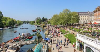 The riverside at Richmond-upon-Thames in South West London, which has become a magnet for the rich and famous - with novelist Richard Osman the latest to move in