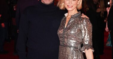 Emilia Fox with TV producer Jonathan Stadlen. They had a ‘life-changing’ whirlwind relationship after meeting in 2021, she says... but reveals she has been single for a year