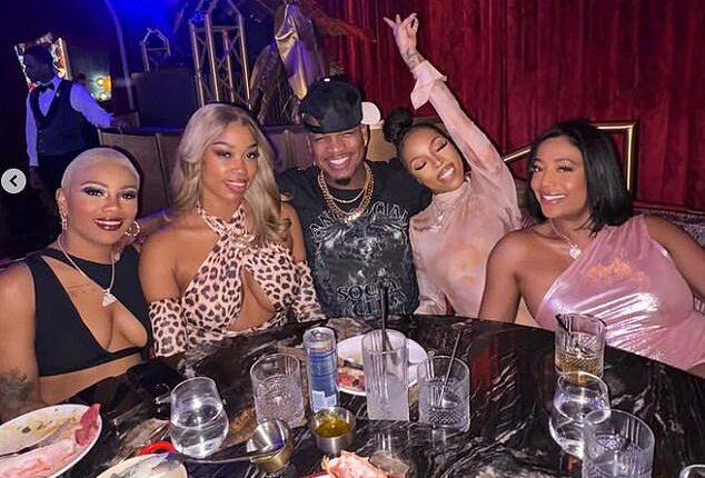 Since 2024, Ne-Yo has been in a polyamorous relationship with three women - Cristina (2-L, pictured in 2025), Moneii (2-R) and Arielle Hill (R) - but he's since dropped the fourth girlfriend Bri (L)