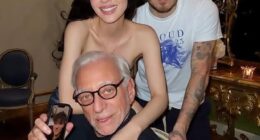 Nicola Peltz receives a $1 million a month allowance from her billonaire father Nelson, it's been reported (Nicola and Brooklyn pictured with her father Nelson Peltz)