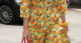 Hermes is to introduce greater levels of transparency into its sales policies. Pictured: Singer Katy Perry out in London in May 2019 - holding a bright orange Birkin