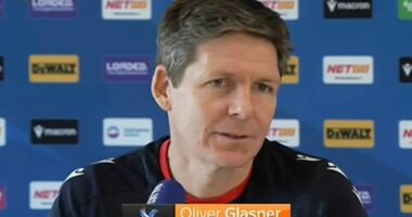 Oliver Glasner broke the news during his press conference on Friday afternoon