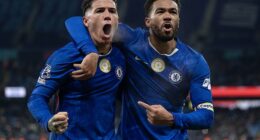 PSG are reportedly weighing up a move for Chelsea's £107m midfielder Enzo Fernandez (left)