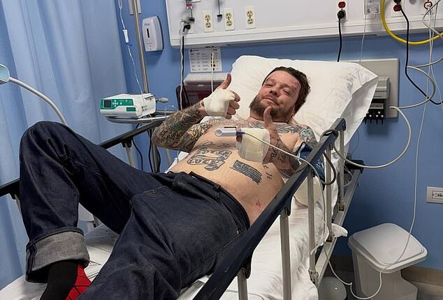 Pawn Stars' Corey Harrison has been rushed to hospital with '11 breaks in his rib cage' after suffering a horror crash