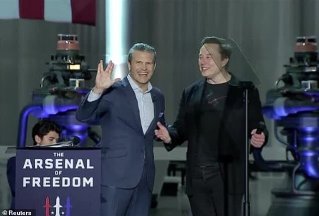 Pete Hegseth cracked a Star Trek joke making a Vulcan Salute while unveiling the Pentagon's non-'woke' AI push alongside Elon Musk at SpaceX's Starbase