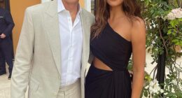 Pia Whitesell (right) has revealed why being a stepmother Lauren Sanchez's children is rewarding (Pictured with husband Patrick)