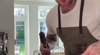 David Beckham appeared to play his chef son Brooklyn at his own game as he cooked for Gordon Ramsay on Instagram on Saturday