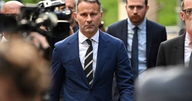 Ryan Giggs, pictured leaving court in 2022, was cleared of domestic abuse charges
