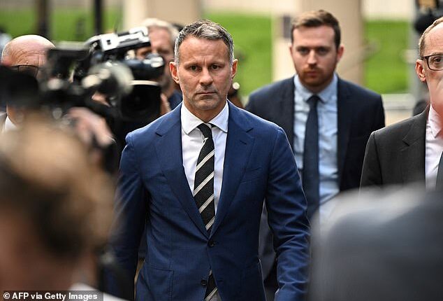 Ryan Giggs, pictured leaving court in 2022, was cleared of domestic abuse charges