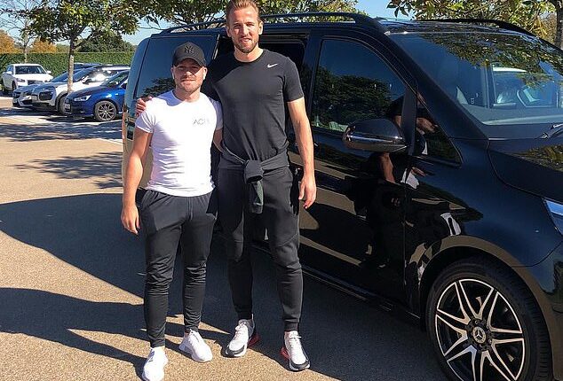 Riccardo Leighton's job is to source and finance cars for footballers (pictured with Harry Kane)