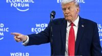 On Wednesday's speech at Davos, Trump said all he is asking for is 'a piece of ice that would help with national security' and that he isn't sure NATO would 'be there for them, like the U.S. is'