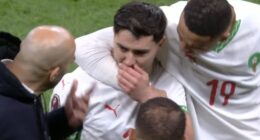 Brahim Diaz was left in tears after his Panenka penalty attempt fell flat in the Africa Cup of Nations final