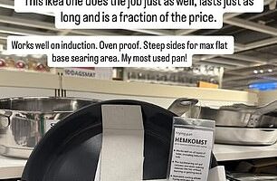 Nagi Maehashi has sent shoppers rushing to buy the must-have $29 frying pan from IKEA that she believes is better than $300 European brands