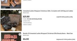 On eBay there are plenty of sellers listing 'job lots' - or bundles - of Christmas presents still wrapped in festive paper