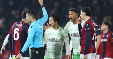 Reo Hatate picked up two needless bookings in quick succession against Bologna midweek