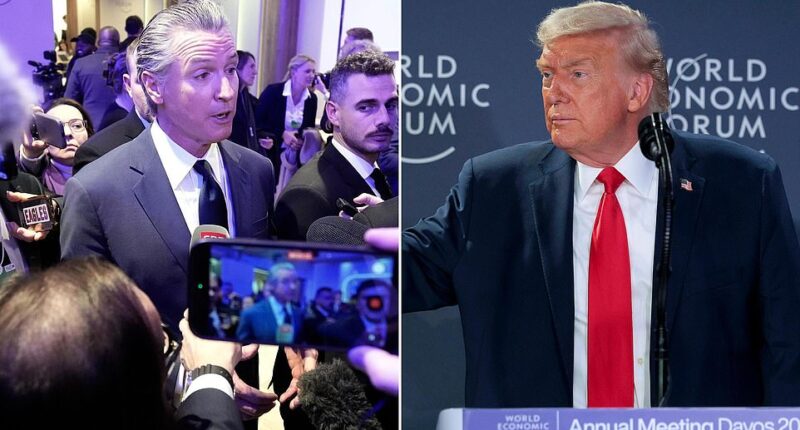 Donald Trump has barred Gavin Newsom from the USA House in Davos after the California governor mocked his 'boring' Greenland speech. Newsom's press office claimed that he was denied entry to the US clubhouse following pressure from the White House on Wednesday. The USA House is the official US gathering area for global political leaders and business executives at World Economic Forum in Switzerland. Newsom was reportedly scheduled to speak at the building with a panel hosted by Fortune Magazine but was absent from the event.