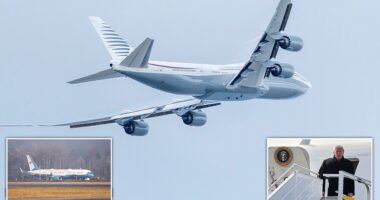 President Donald Trump's $400 million Qatari-donated Air Force One is expected to be ready for summer. The Wall Street Journal reported Wednesday on the timeline, suggesting that the new plane could be part of the America250 celebration marking the nation's birthday. Trump has been insistent about Air Force One getting a red, white and blue color scheme, which would more closely resemble the so-called 'Trump Force One,' the president's private plane that he used for campaigning. In a statement to the Journal, the Air Force said that it 'remains committed to expediting delivery of the VC-25 bridge aircraft in support of the Presidential airlift mission, with an anticipated delivery no later than summer 2026.'