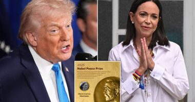 Venezuelan opposition leader Maria Corina Machado might have found the key to swaying the US to place her in leadership in the post-Nicolas Maduro government: handing over her Nobel Peace Prize to Donald Trump. Machado has been seeking a meeting with the president after the successful US operation in the early hours of the January 3rd capture of Maduro and his wife Cilia Flores to face narcoterrorism charges. A person familiar with the negotiations confirmed to the Daily Mail that part of the discussion is Machado offering Trump her Nobel Peace Prize.