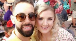Victoria Hart, 33, (right, pictured with her ex Juan Antonio Rueda) was stabbed to death at her family home in the La Paca area of Alhaurin el Grande in Malaga