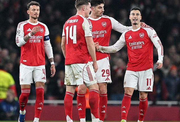 Arsenal are the Champions League favourites to with Opta backing them at 29.8 per cent