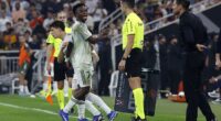 After exiting the field, Vinicius immediately looked over and started shouting at Atletico Madrid coach Simeone - who had reportedly told him that Real Madrid 'were going to get rid of him'