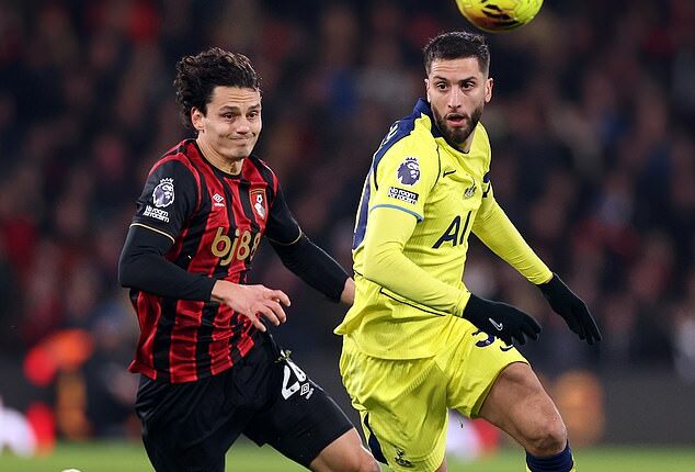 Rodrigo Bentancur suffered a knee injury while playing at Bournemouth last week