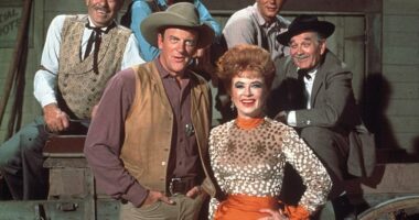 Roger Ewing (top right), who played deputy marshal Thad Greenwood on the beloved television series Gunsmoke, has died at age 83