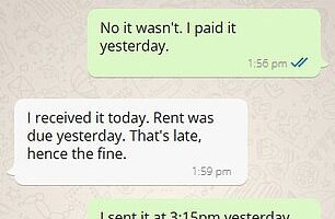 A 'rogue' landlord, known as Martin, has sparked outrage for charging a tenant an 'insane' fee after receiving her rent money one day late