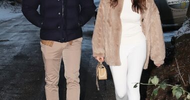 Ruben Amorim and his wife Maria looked