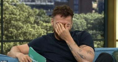 Sam Thompson was left embarrassed after Ben Shephard took a withering swipe at his appearance as he appeared on the This Morning sofa
