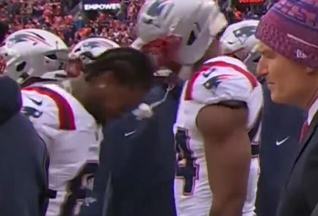 With only his braids to protect his cranium, the snarling Diggs knocked his forehead into Patriots teammate K'Lavon Chaisson’s facemask before Sunday's kickoff in Denver