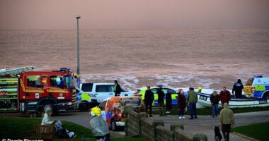 Emergency services were called to Withernsea following a 'number of people in difficulty in the water' on Friday afternoon