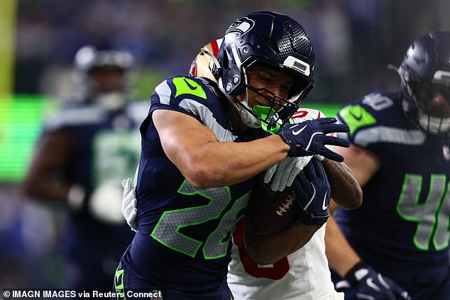Seattle Seahawks running back Zach Charbonnet has torn his ACL and is out for the season