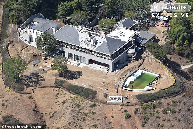 Adele's Beverly Park mansion is seen mid-renovation, with the singer completely gutting the property she bought from Sylvester Stallone in January 2022