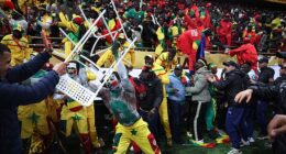 Senegal fans clashed with riot police as the match paused for a staggering 17 minutes and punishments have now been dished out by CAF