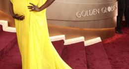 Wunmi Mosaku has revealed she's pregnant with her second child as she debuted her baby bump at the 83rd annual Golden Globe Awards in Los Angeles on Sunday