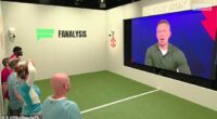 Sky Sports presenter Dave Jones keeps the fans 'In The Box' guessing as to the result of the Manchester derby on Saturday in Sky Sports' latest bizarre concept