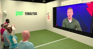 Sky Sports presenter Dave Jones keeps the fans 'In The Box' guessing as to the result of the Manchester derby on Saturday in Sky Sports' latest bizarre concept