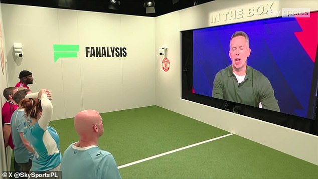 Sky Sports presenter Dave Jones keeps the fans 'In The Box' guessing as to the result of the Manchester derby on Saturday in Sky Sports' latest bizarre concept