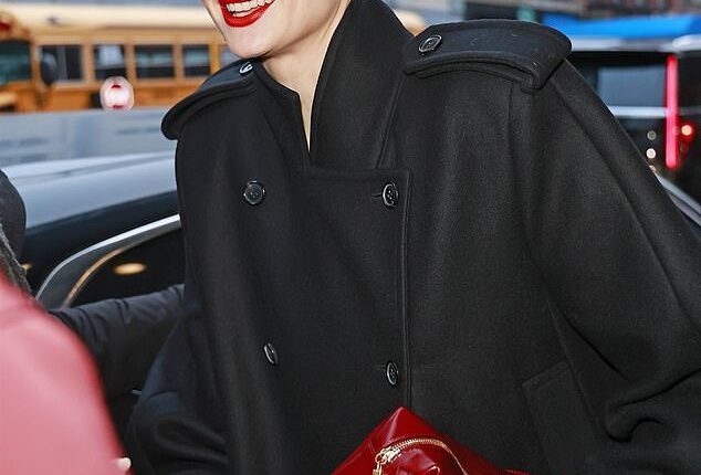 Sophie Turner showed off her high-fashion glow-up at the CBS studios in New York on Wednesday after revealing she's been training for a year to reprise role as Lara Croft