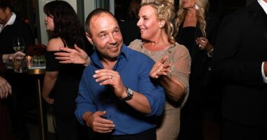 Stephen Graham and Hannah Walters were spotted dancing the night away at the Netflix afterparty where he was also joined by his co-stars on Sunday